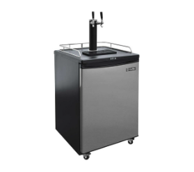 kegerator with dual tap dispenser
