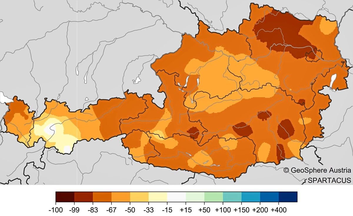  Geosphere Austria - dokumentierte Niederschlagsmengen Frühjahr 2026 