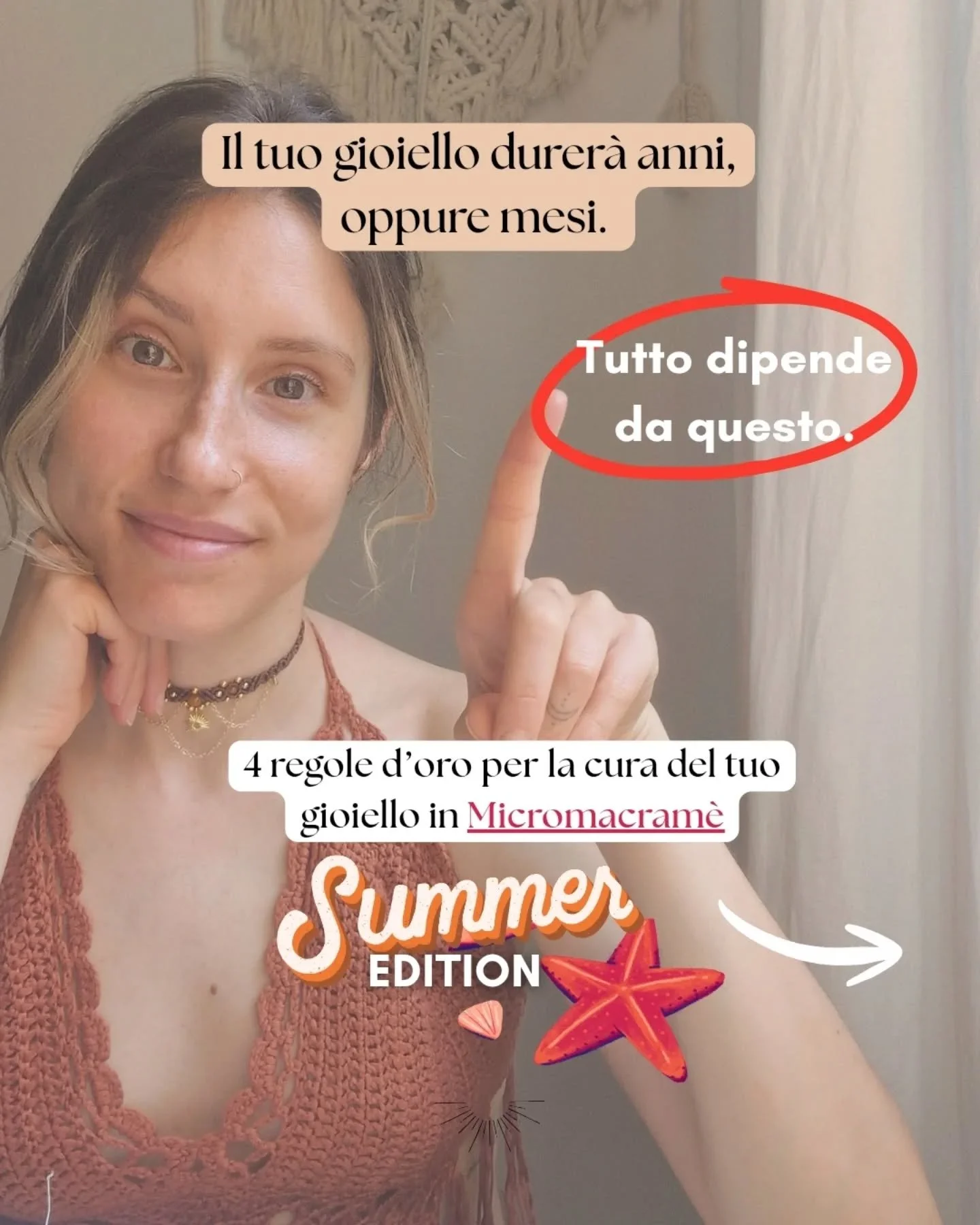 4 consigli per la cura del tuo gioiello in Micromacram&egrave; | SUMMER EDITION⛱️☀️

I Gioielli Amuleto Annabill Macram&egrave; sono realizzati interamente a mano e per questo hanno bisogno di una cura speciale 💗

Per preservare al meglio il tuo gio