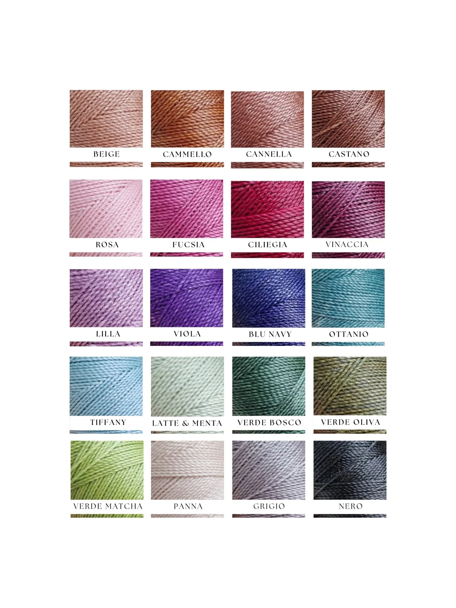 Colore filo macrame