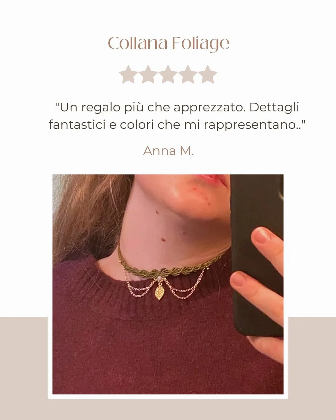Recensione Gioiello Collana Foliage Anna
