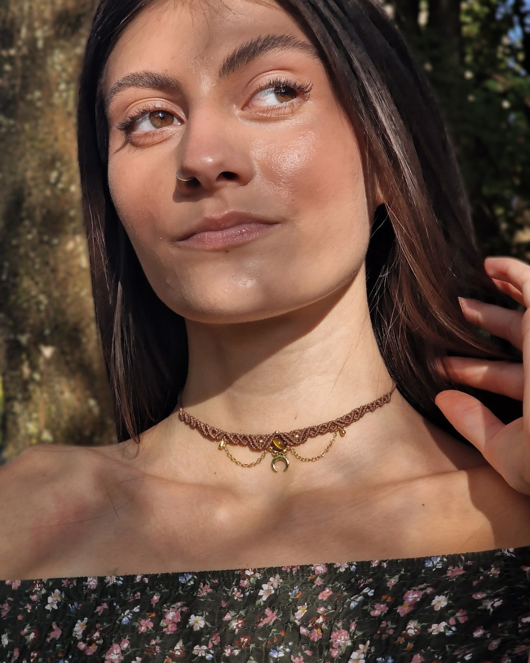 Choker Luna | Occhio di Tigre
