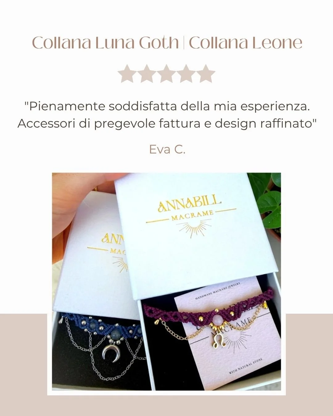  Collana Luna recensione collana leone, reviews gioielli personalizzati recensione di eva collana luna goth blu navy e collana vinaccia e quarzo rosa, pietre di luna