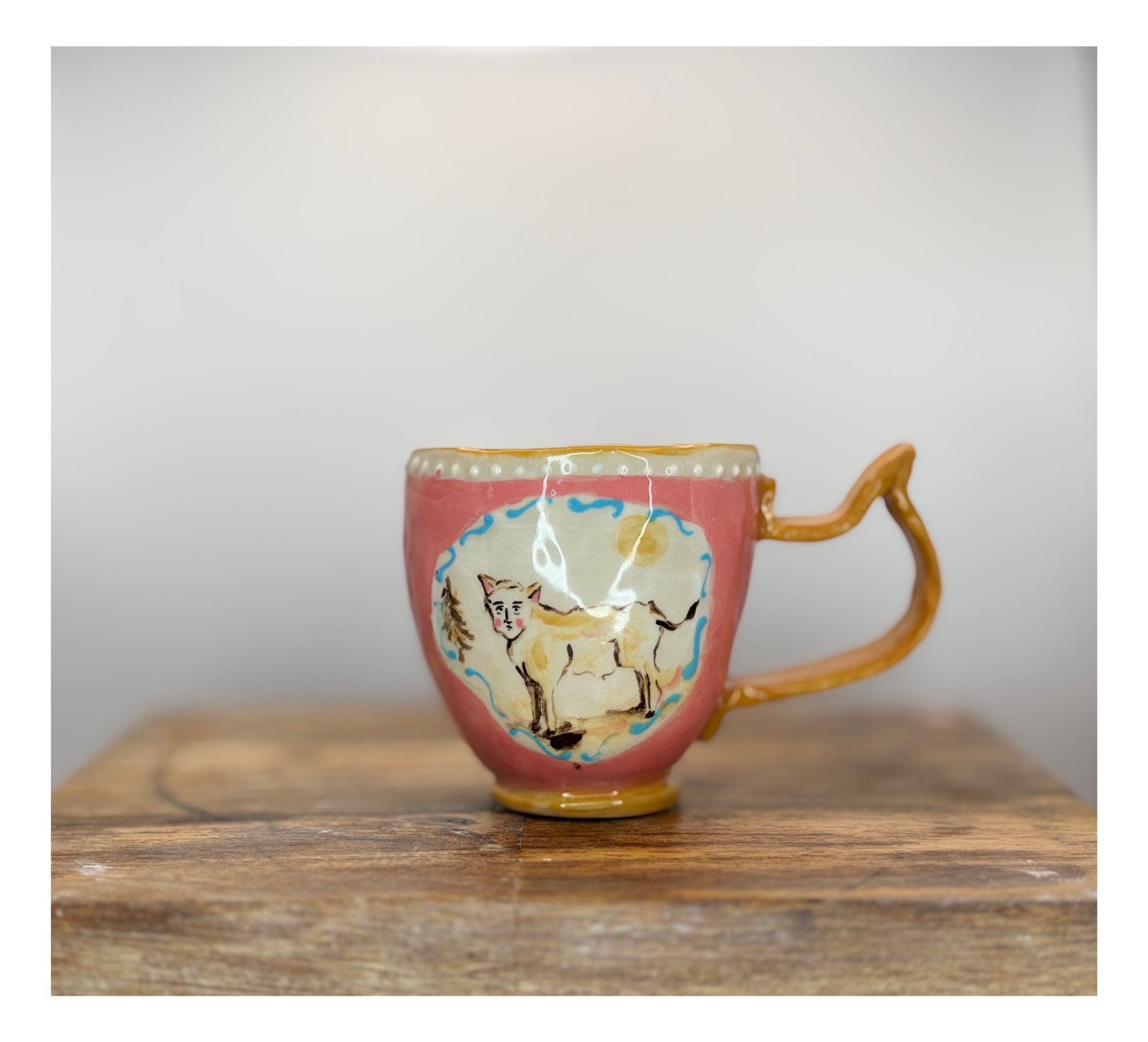 Handbuilt cow mug by Brioni Connolly
