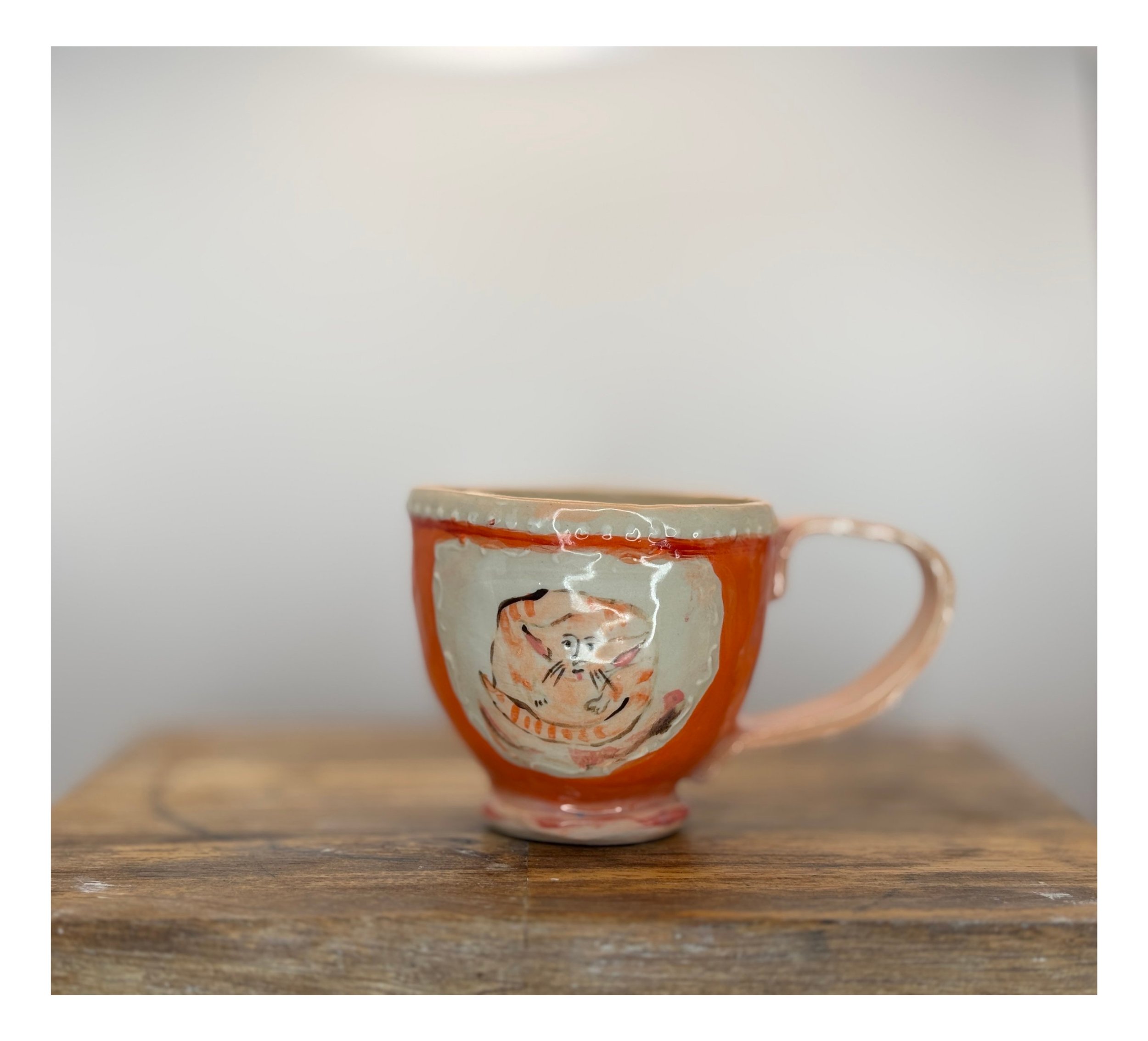 Ginger cat man mug by Brioni Connolly