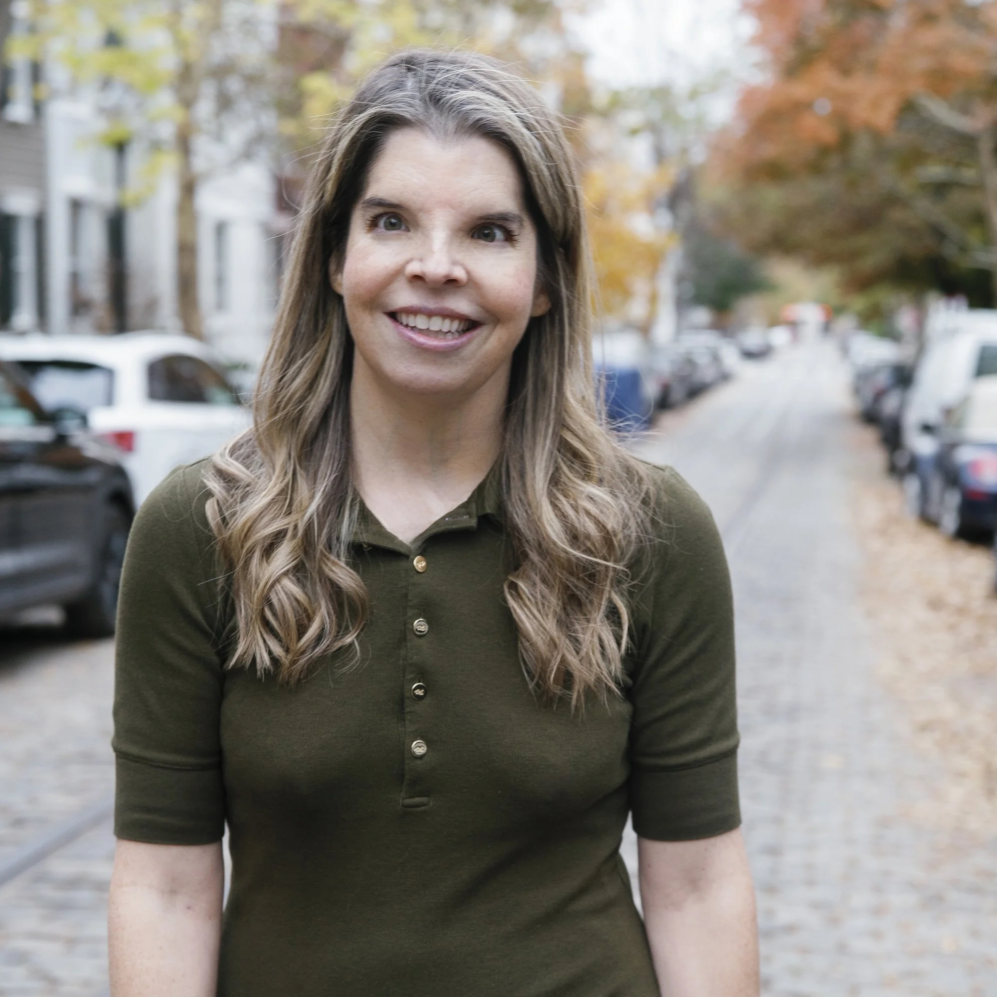 Dr. Tracy Martin, walking through Georgetown.