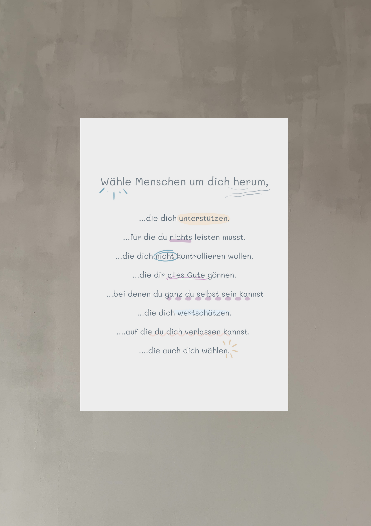 Poster: Wähle Menschen, die auch dich wählen