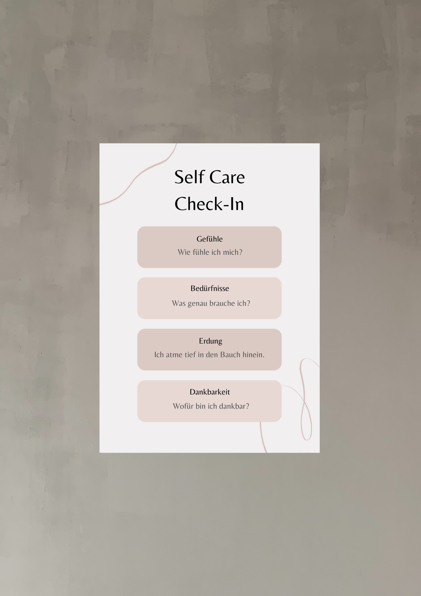 Poster Self Care Check-In