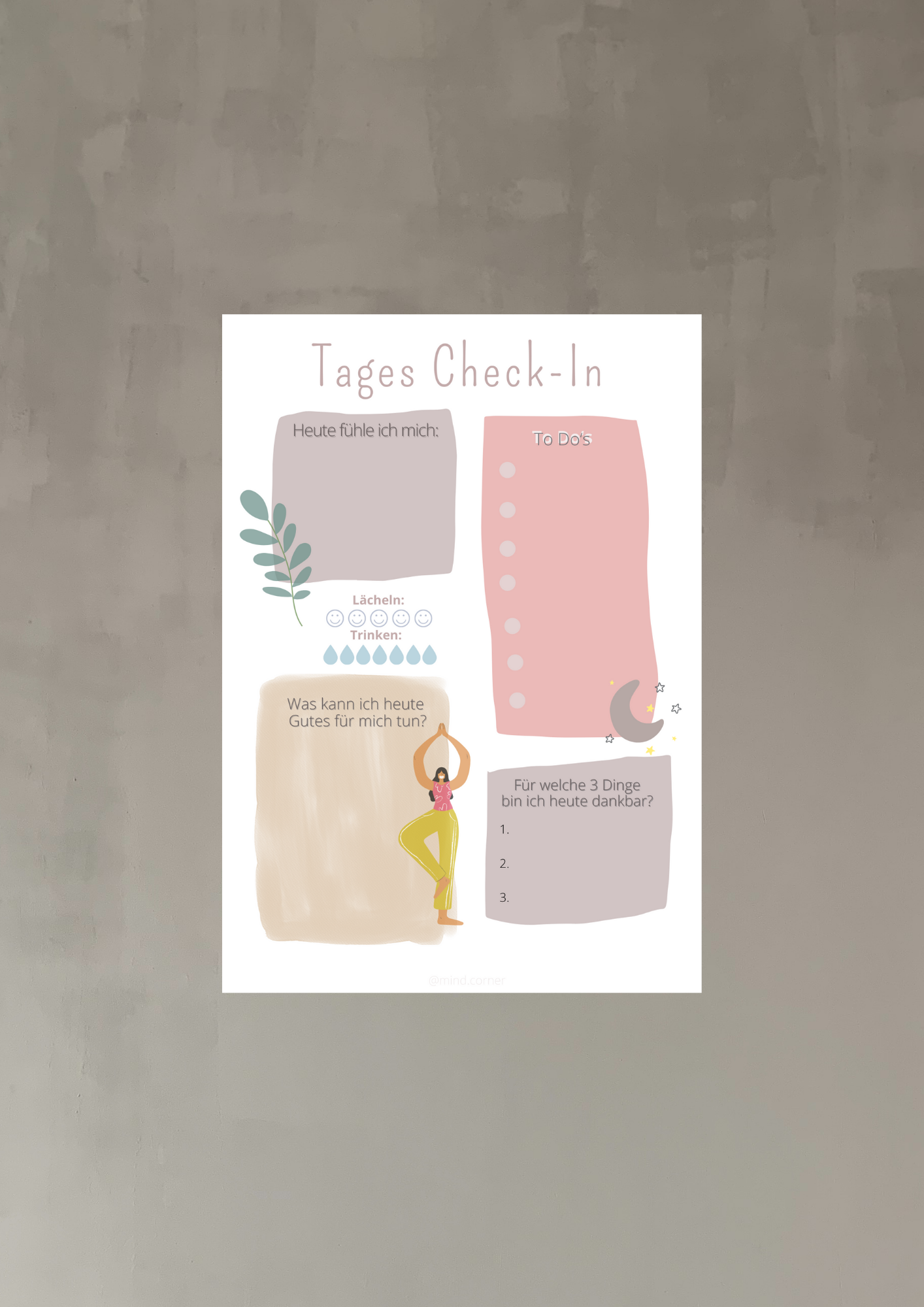 Tages Check-In Block