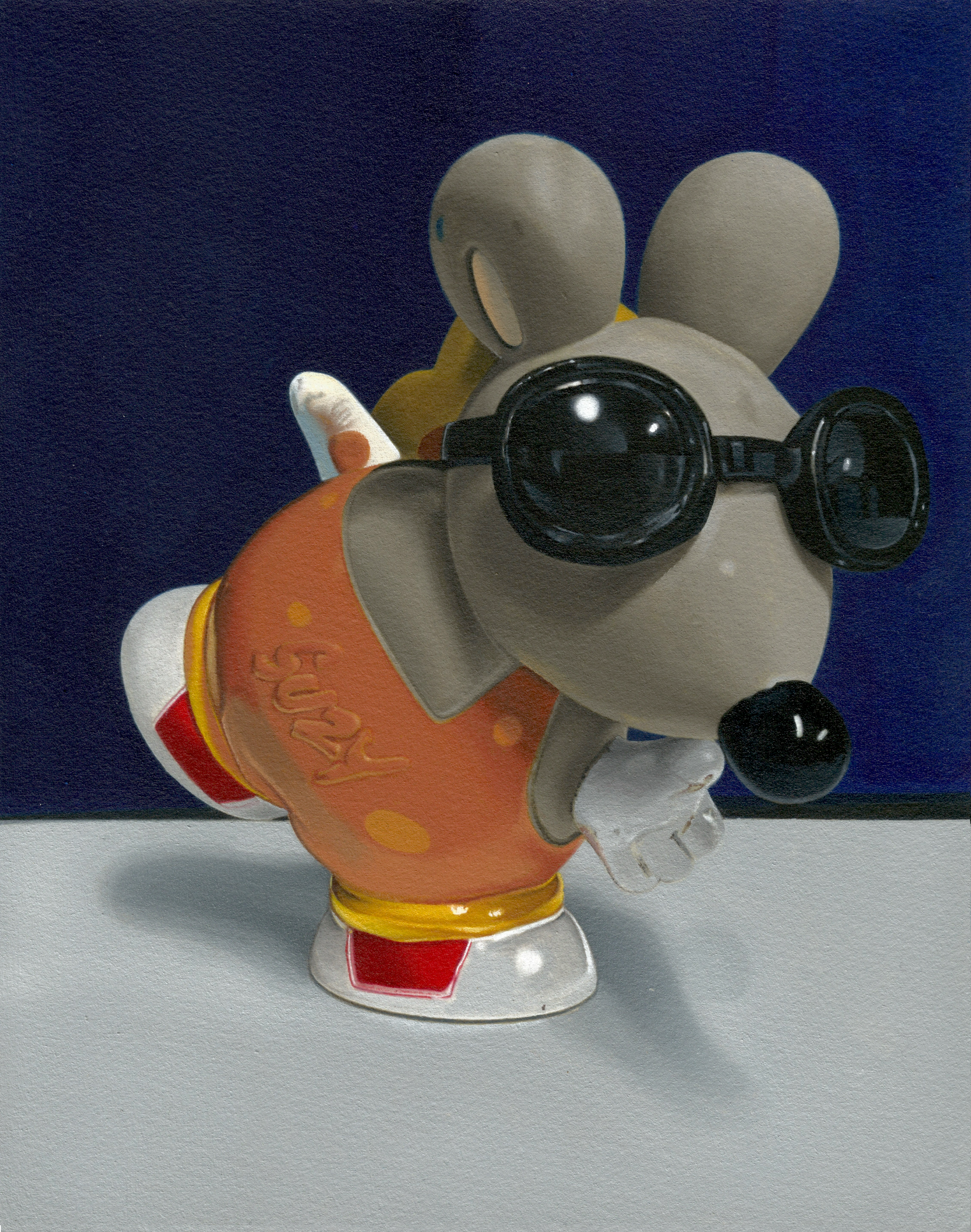 "Sunshine Superman" Acrylic on paper, 24 x 19cm