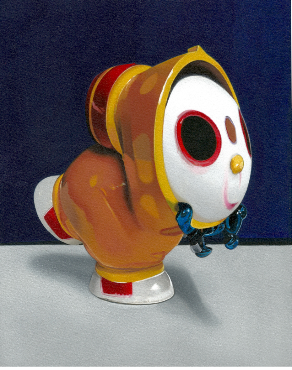 Gospel Train, 2025. Acrylic on Paper on Di-bond,
24 x 19cm.