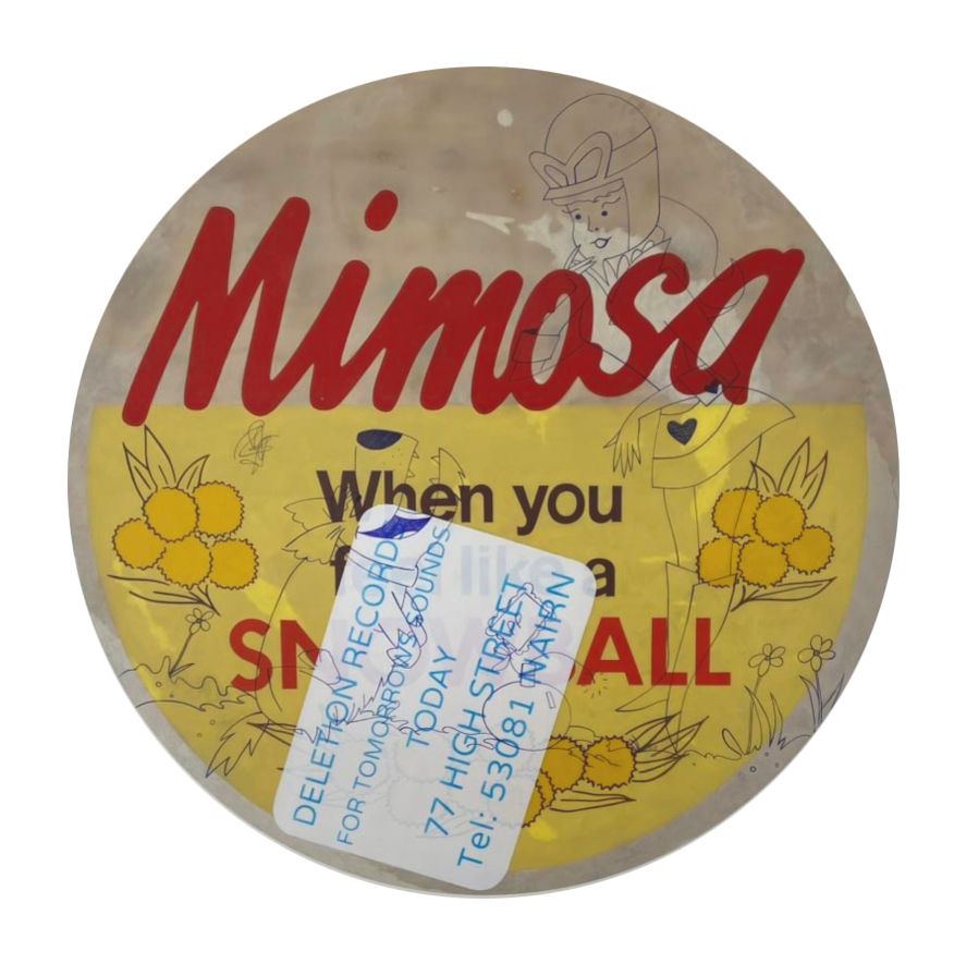 Whacky Snowballs, 2023
Acrylic on Aluminum,
110cm Diameter x 3cm 