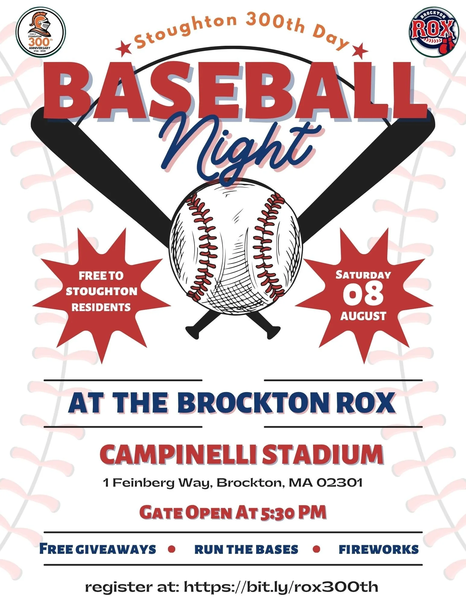 Stoughton 300th Night at the Brockton Rox