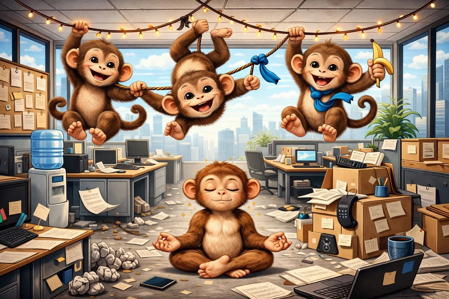 Miksi busy monkey mind ei oikeastaan ole ongelma