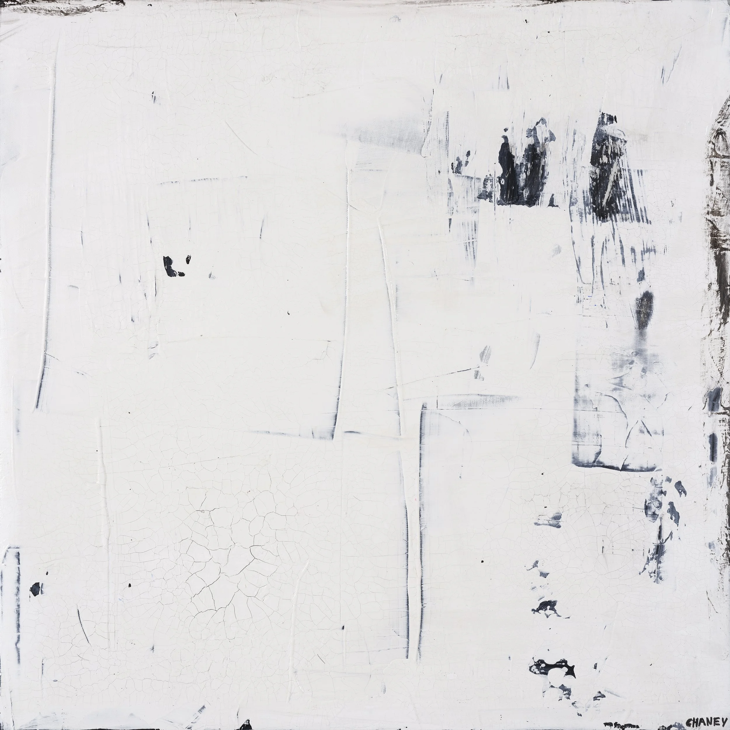 Snowmageddon, 24x24 with a black metal frame, $250