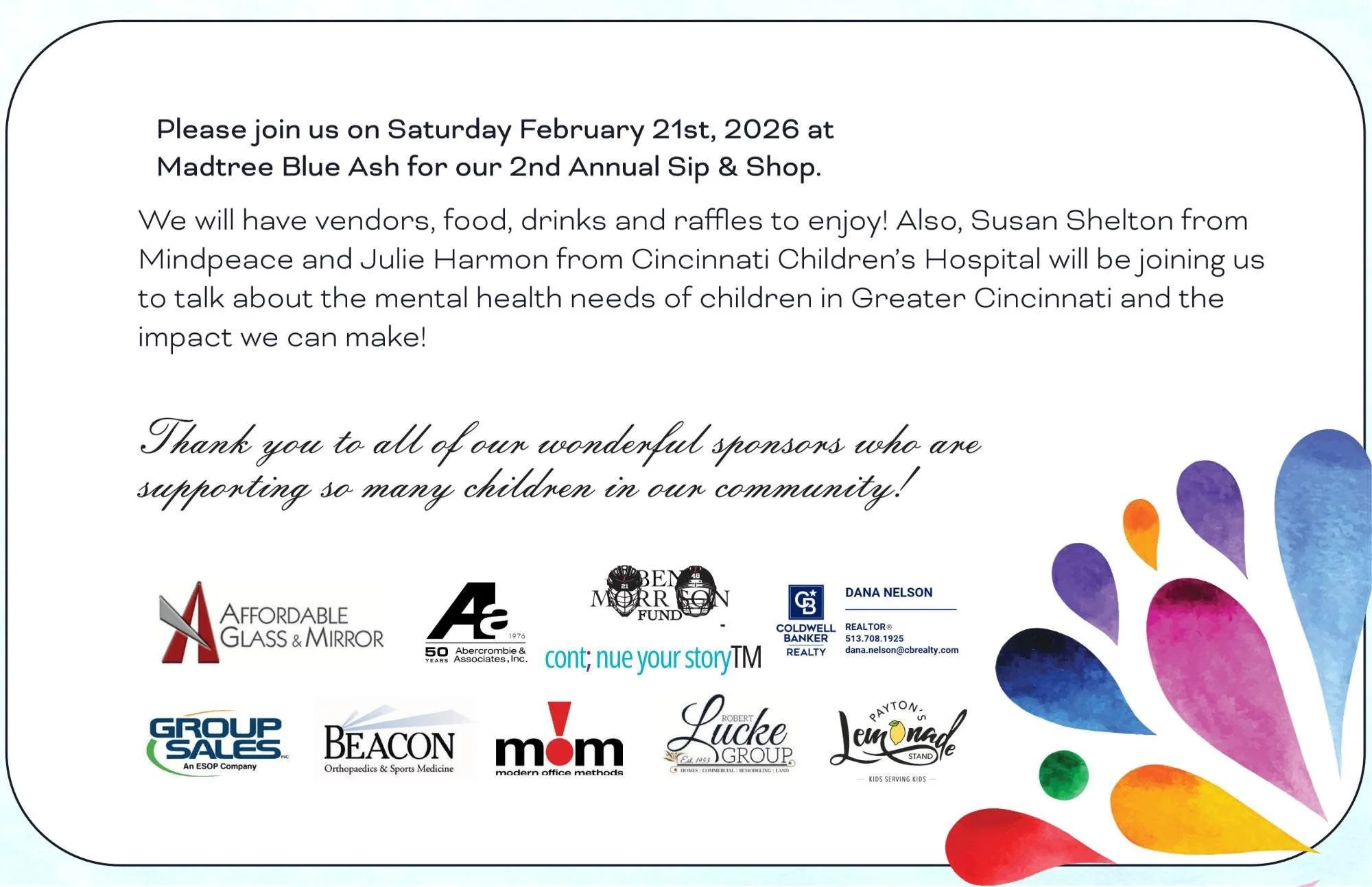 Sip and Shop for Mental Health at Madtree Blue Ash at Summit Park