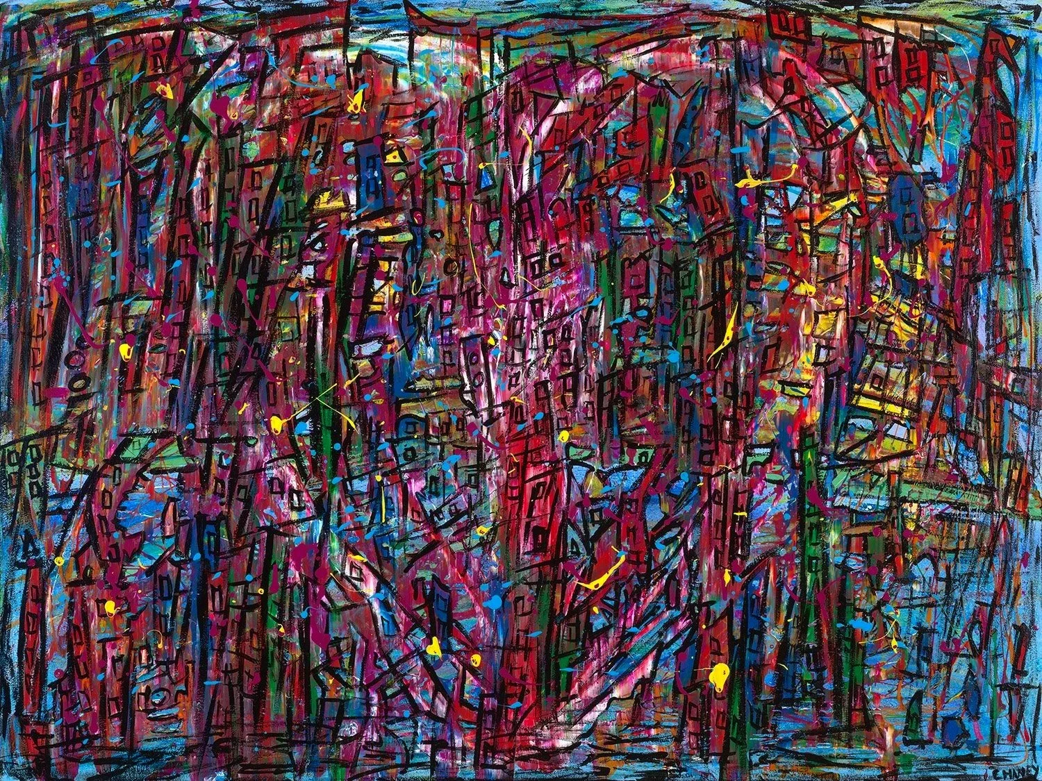 Crazy Love, 30x40, black metal frame $900