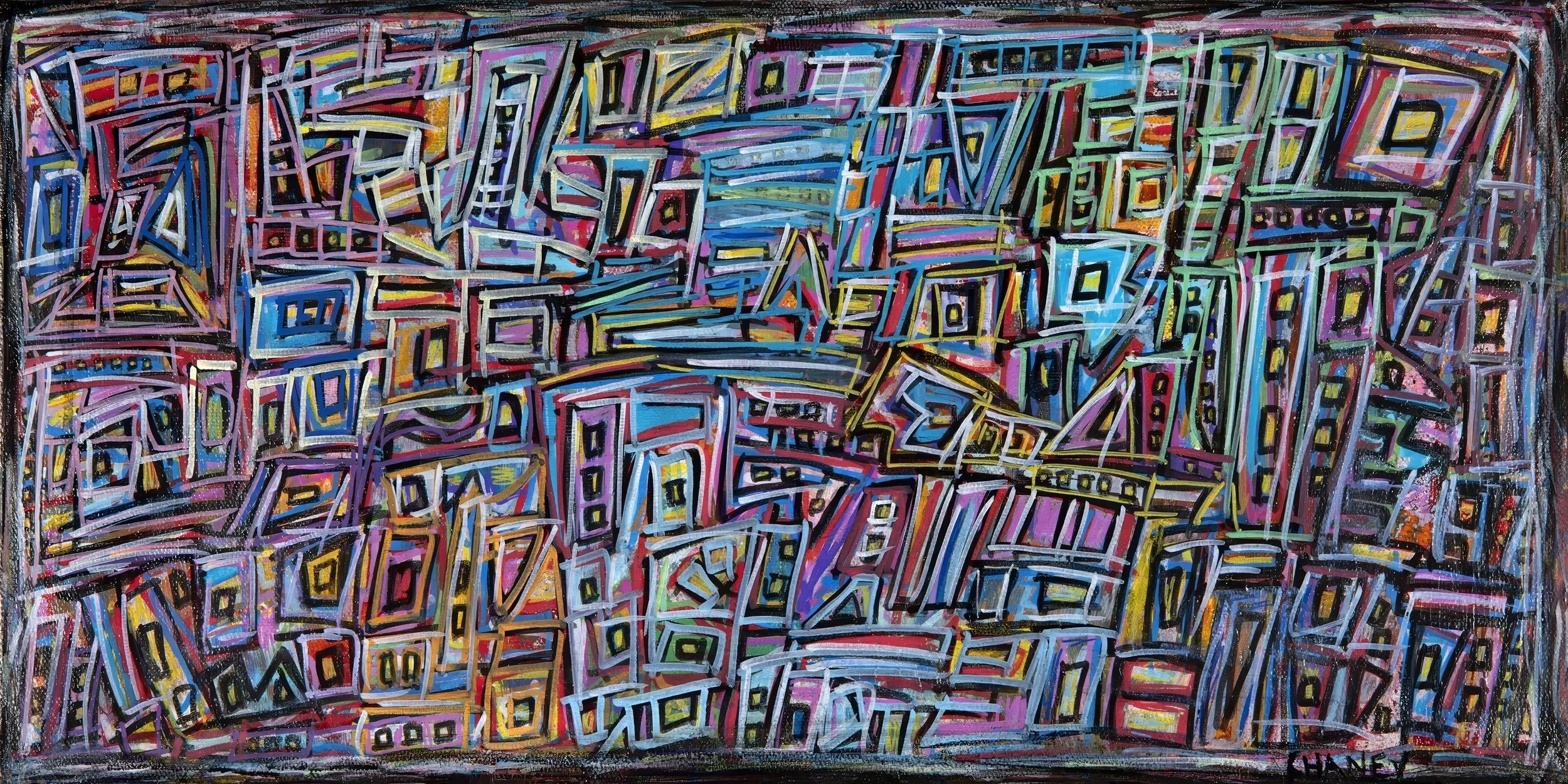 Boogie Nights: 10x20 wrapped canvas