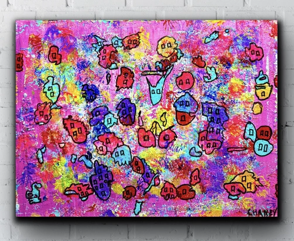 Psychedelic Vibes: 12x16 wrapped canvas, $135