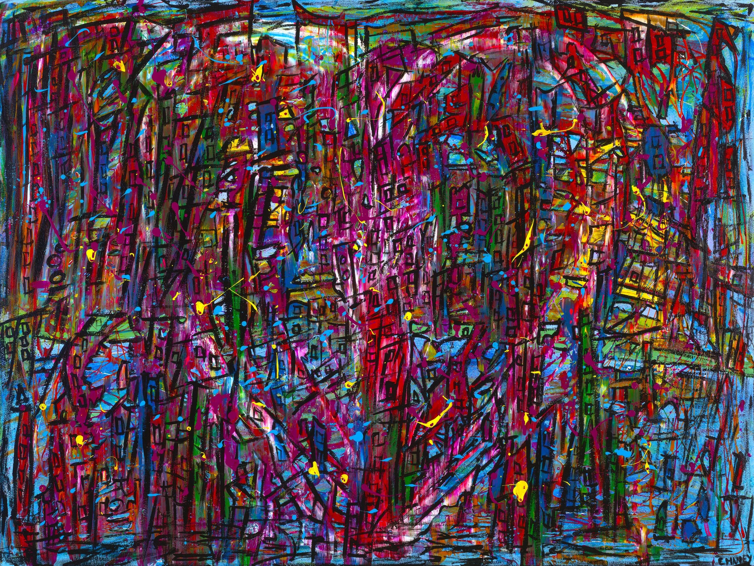 Crazy Love 30x40, $1000, black metal frame