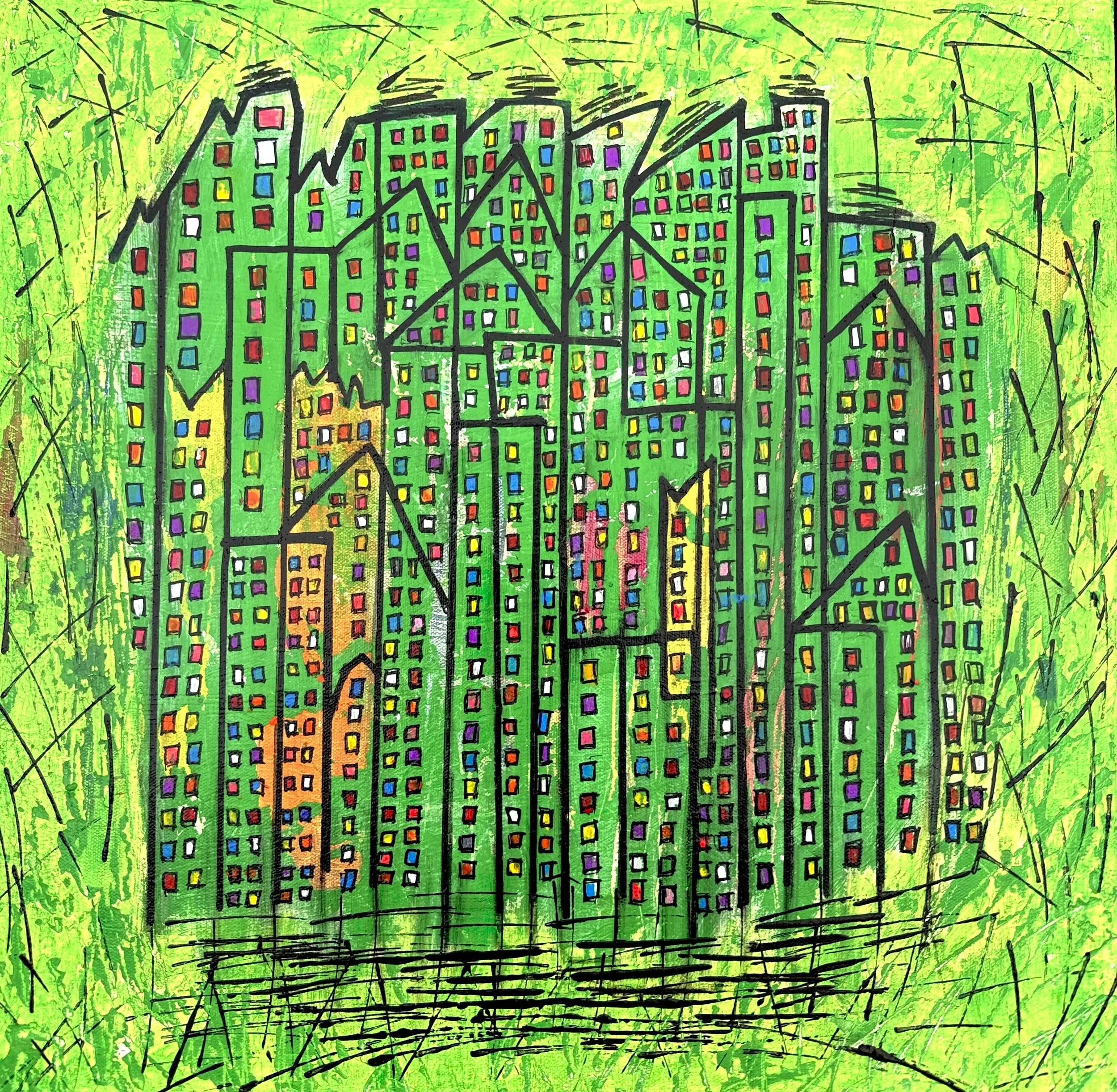 The Green Machine (20x20, 1.5 inch, black frame)