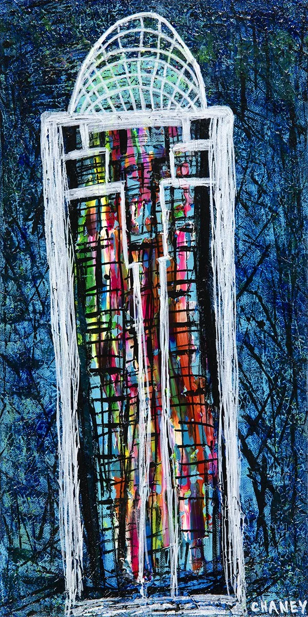 The Great American Penie: 10x20 wrapped canvas, $125