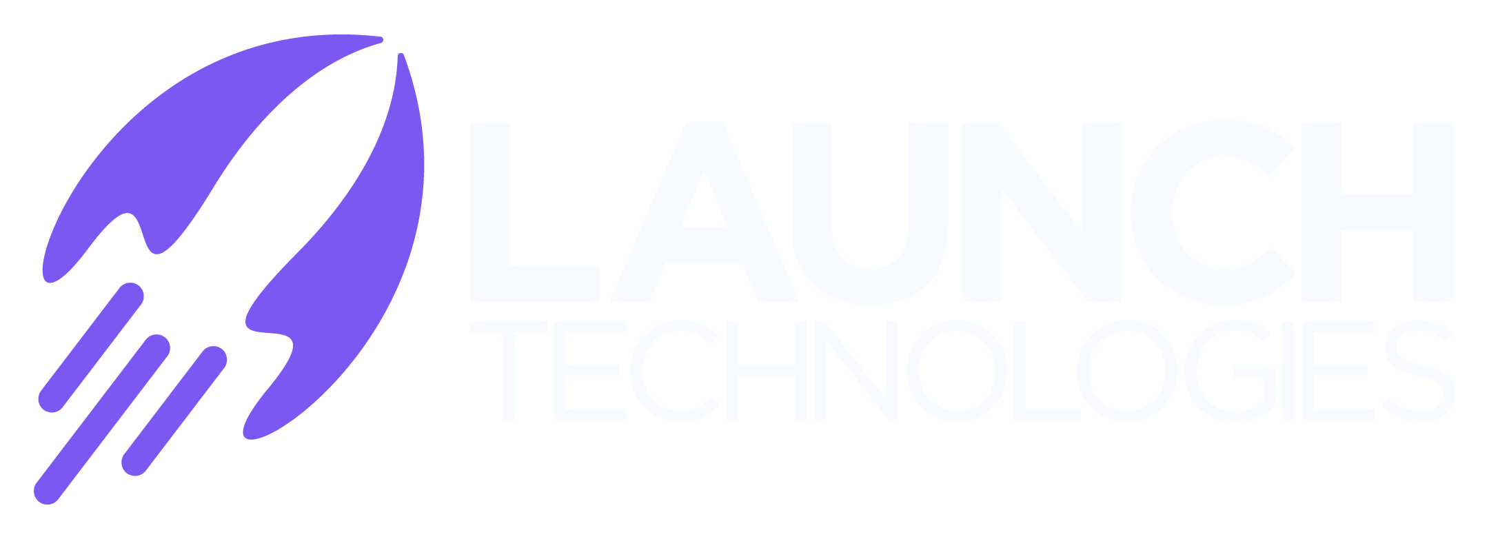 Launch Technologies logo with a stylized rocket and the company name in white text.