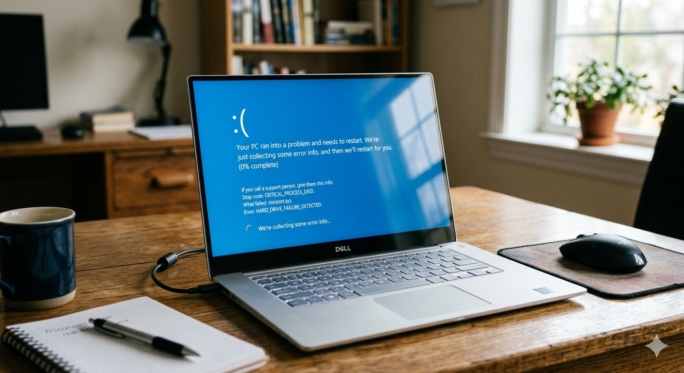 PC laptop hard drive failure