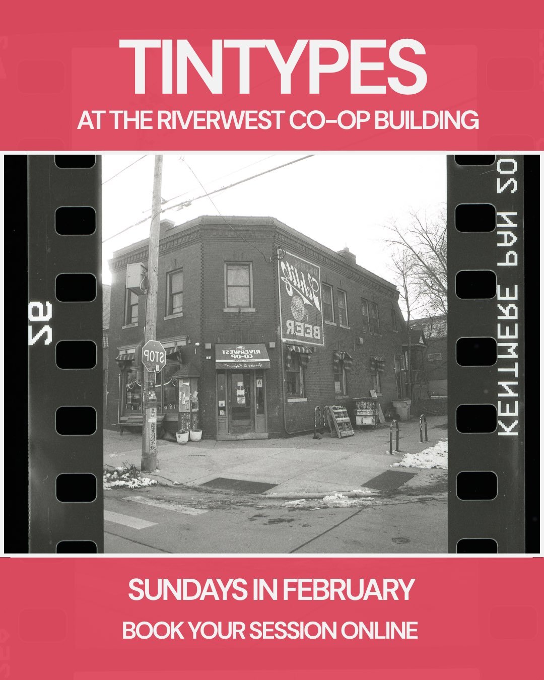 I&rsquo;m happy to share I&rsquo;ll be offering indoor tintype sessions this month out of a very special place in my neighborhood, a building that most recently served as the beloved Riverwest co-op cafe and grocery store. It means so much to me to w