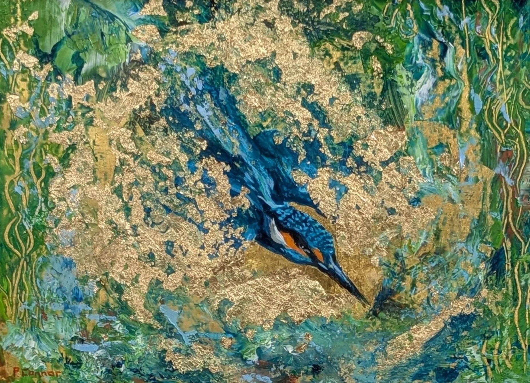 Oil and Gold Leaf