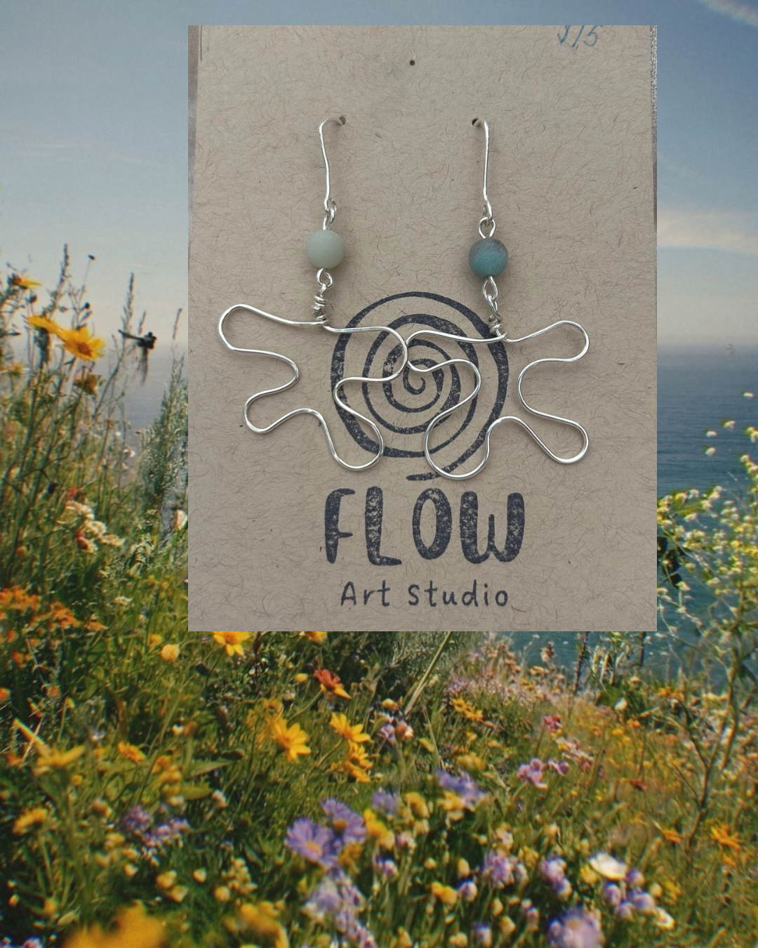 Coastal wildflower earrings