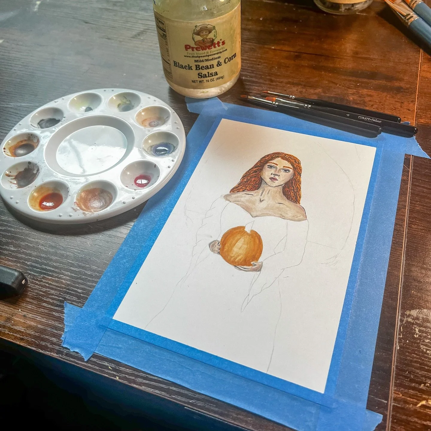 Fall is approaching and so is she 🍁 
#wheeloftheyear #BadWitchStudio #ShopLocalArt #EarthyAesthetic #instadaily #artistsoninstagram #magicalart  #elementalart #witchyartist #thebadwitchstudio #sacredfeminine #divinefeminineenergy #artinprogress #fe