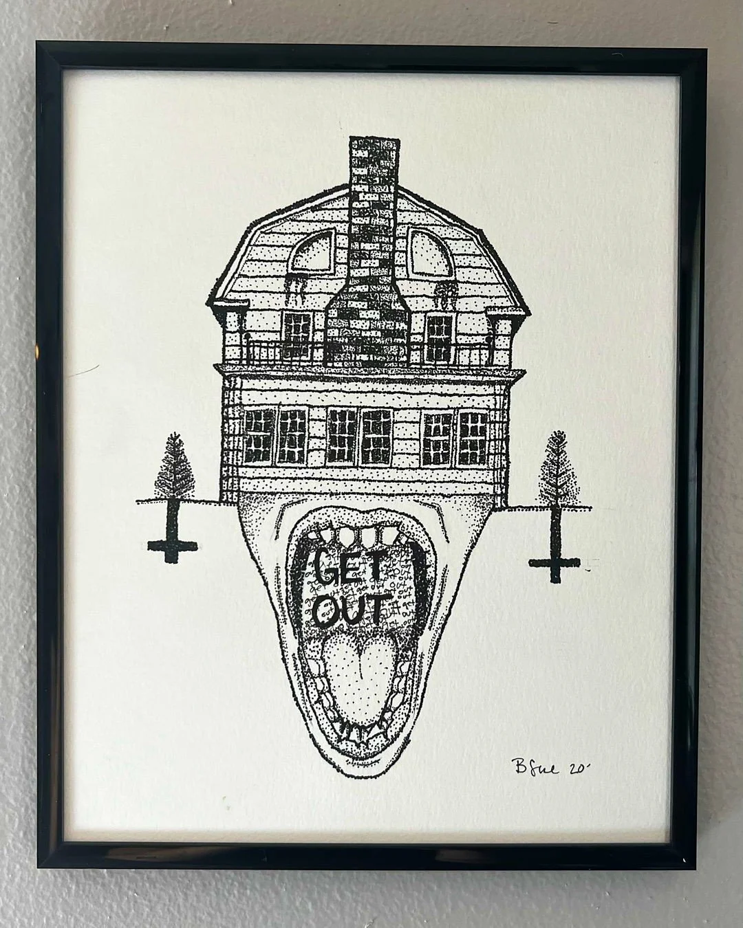 With the horror season upon us, it's time to break out this illustration of "The Amityville Horror". Created in 2020, this is one of my favorite pieces to this day. Hours and hours of individual dots came together to create an homage to one