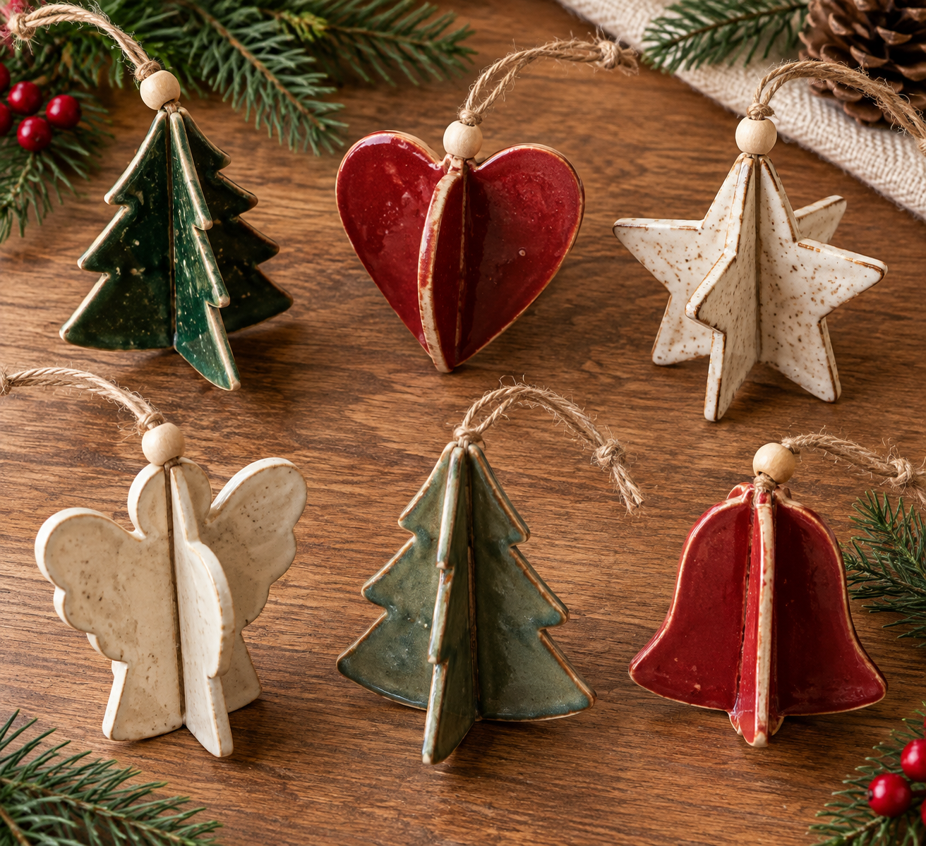 3D Ornaments-set of 3 Nov 18th or 21st/ $45