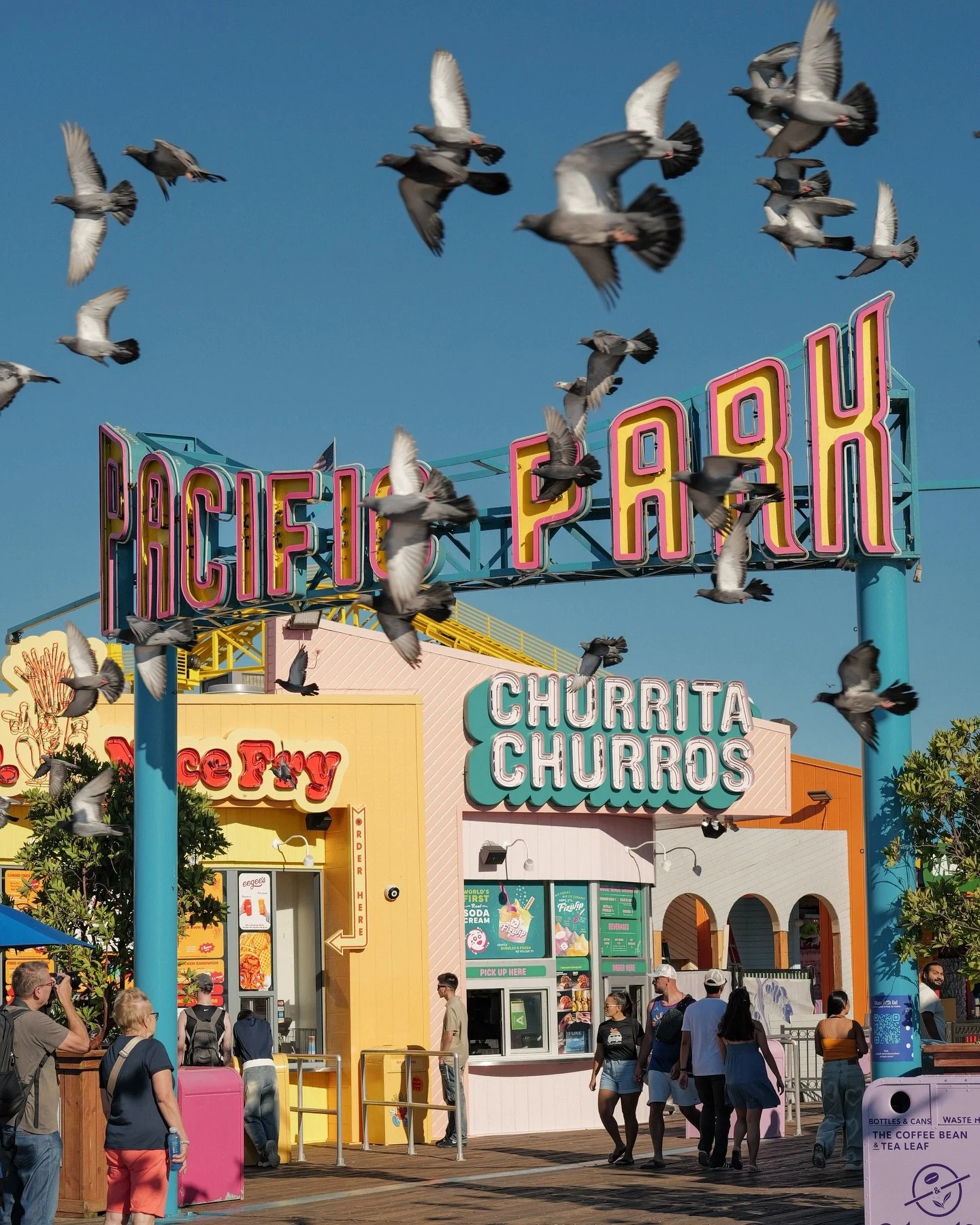 Passing through Santa Monica Pier.