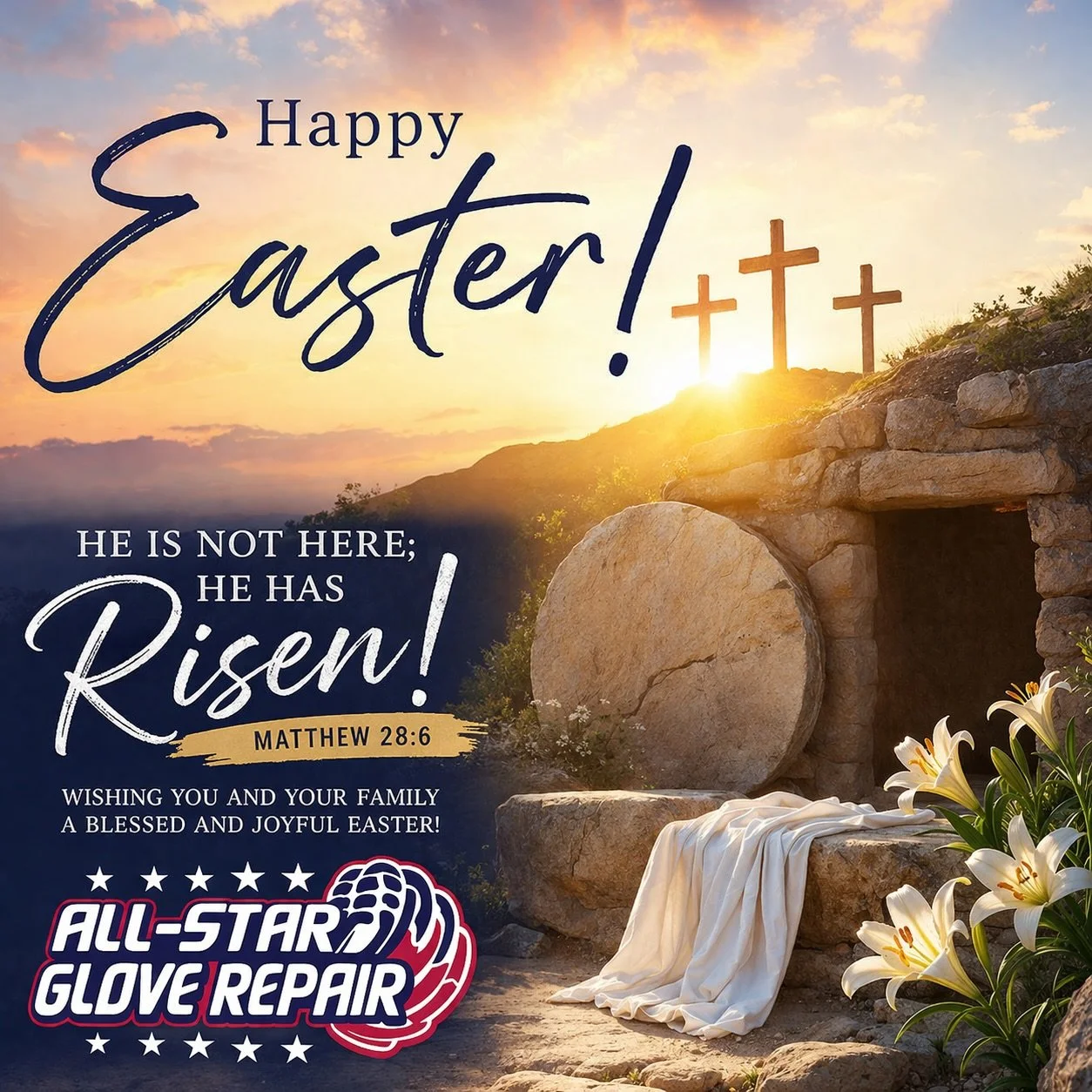 Wishing our entire All-Star family a blessed and Happy Easter! Today we celebrate the ultimate victory. &lsquo;He is not here; he has risen, just as he said.&rsquo; &mdash; Matthew 28:6. May your day be filled with hope, renewal, and the joy of the r