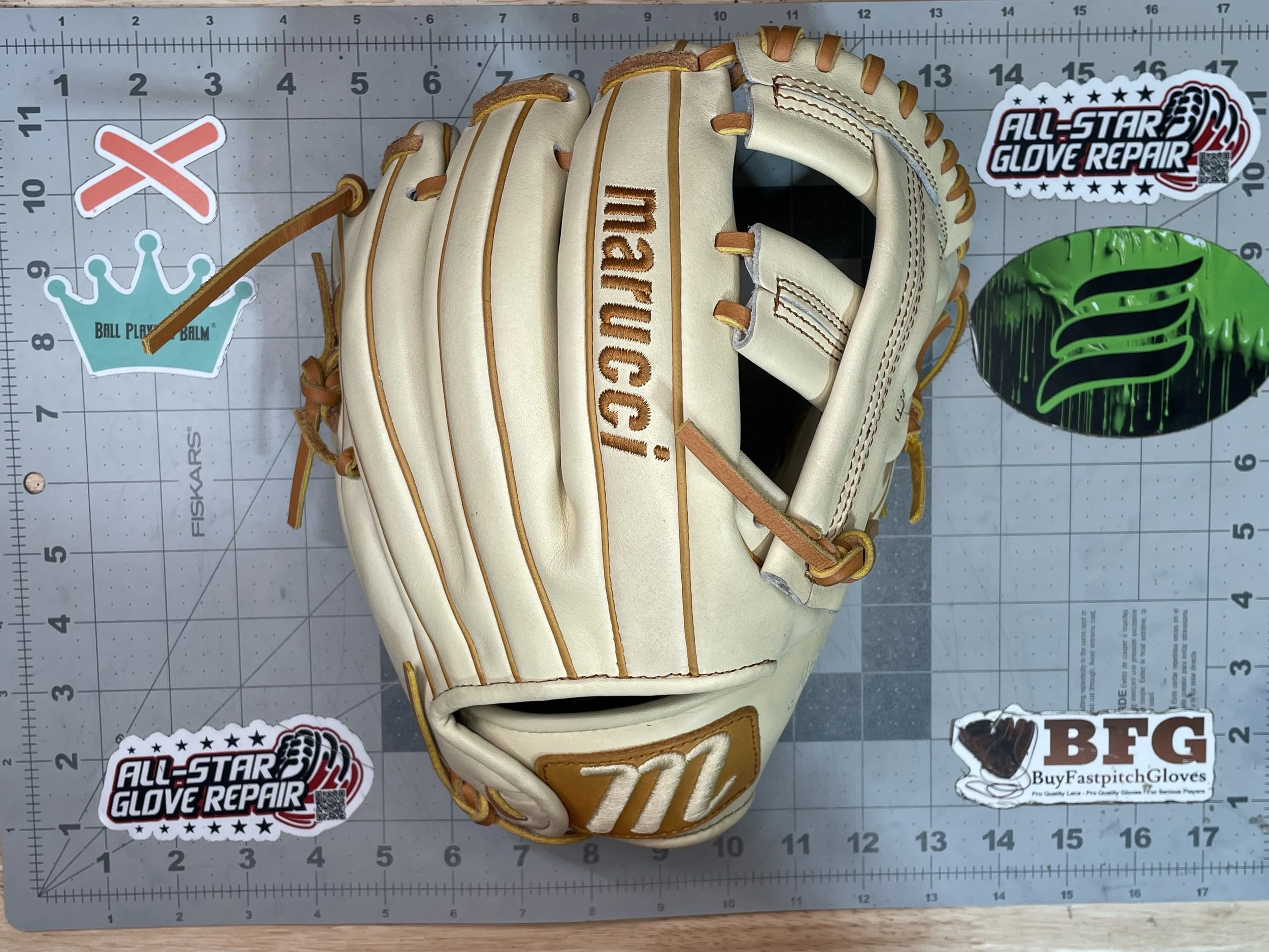 Marucci Ascension 11.25" Baseball Glove – Camel Leather Infield Model