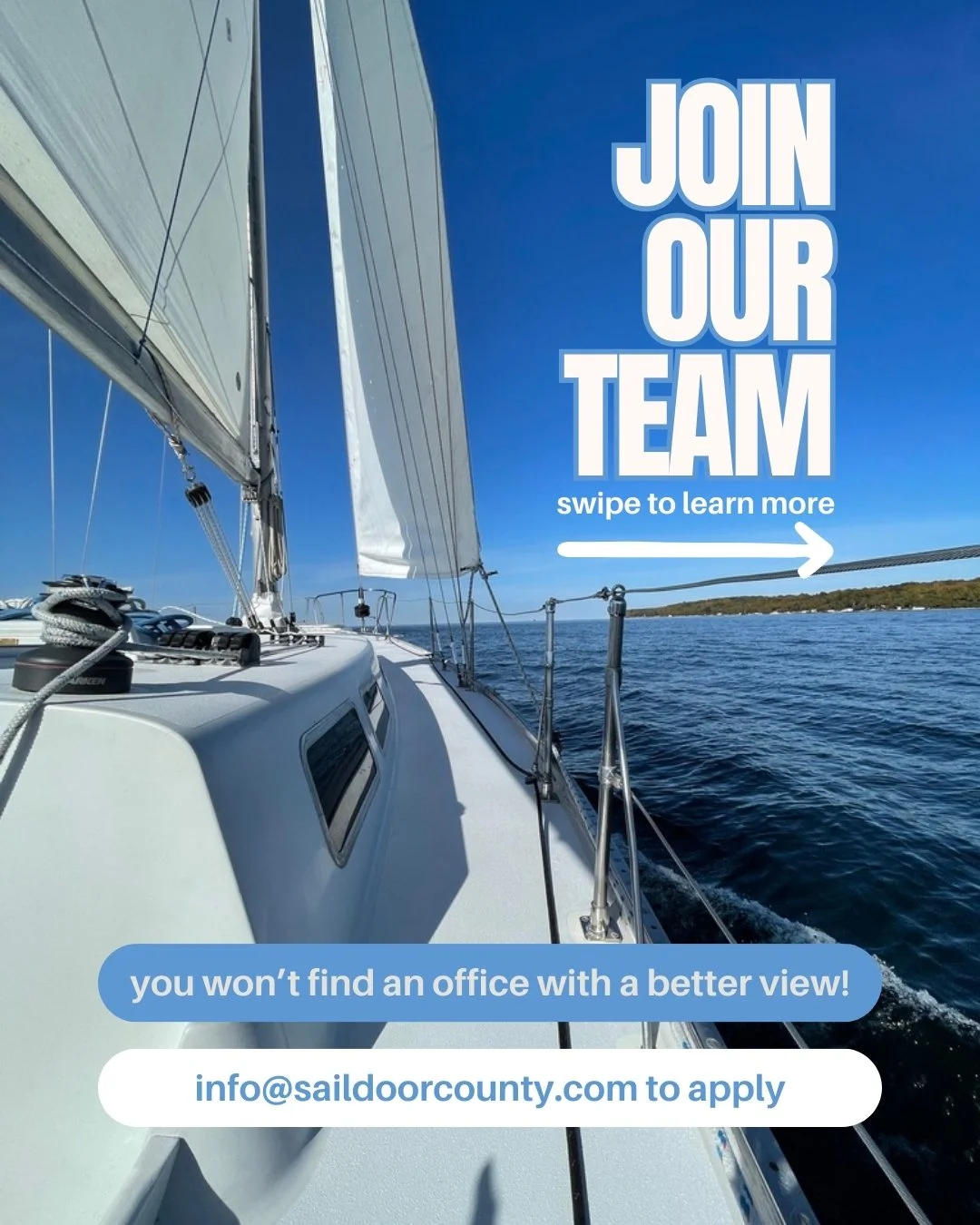 ⛵ Join Our Crew! We're hiring for our upcoming season, and you can't beat the view from this office! 🌟

We're currently hiring for two positions:
1️⃣ Kiosk/Ticket Sales &ndash; Be the friendly face of our business, helping guests book unforgettable 