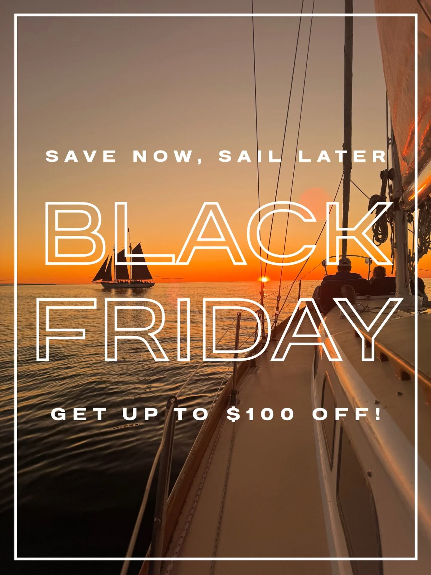 Our Black Friday sale is here! 🎁

We&rsquo;re offering bonuses &amp; discounts up to $100 off on gift cards, 2026 tours, and private charters. You don&rsquo;t want to miss this boat! 

Visit the link in our bio to save now and sail later! ⛵️

gift c