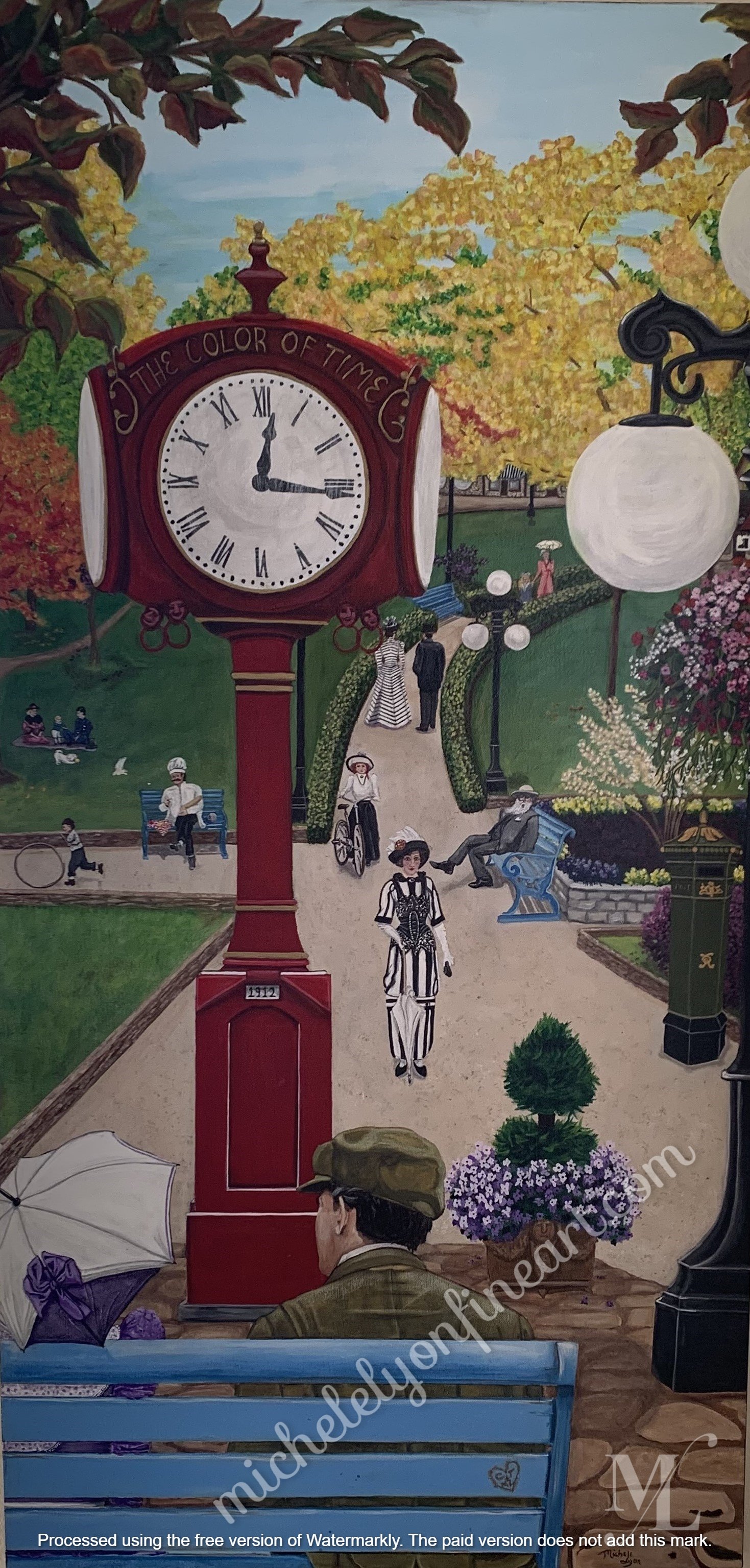 "The Color of Time"
Looking back in time, and forward in time. The world before "the war to end all wars," and the consequences to people's lives and the history produced.
Most of these characters lived during, and some after 1912, but all reflect