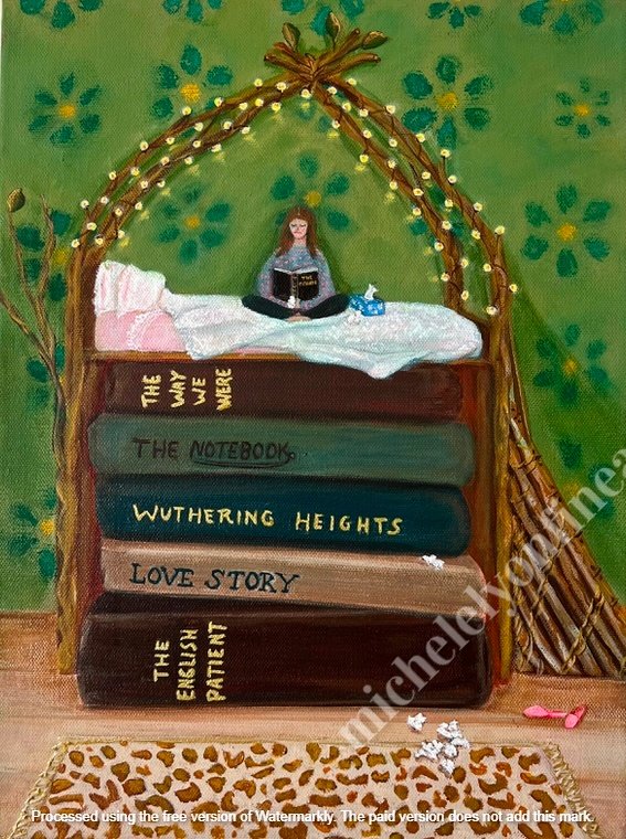 "Tales of Tragic Love"
This work is based on the many literary and movie stories I've been emotionally moved by.
12" x 16" mixed media on canvas...$480.00
