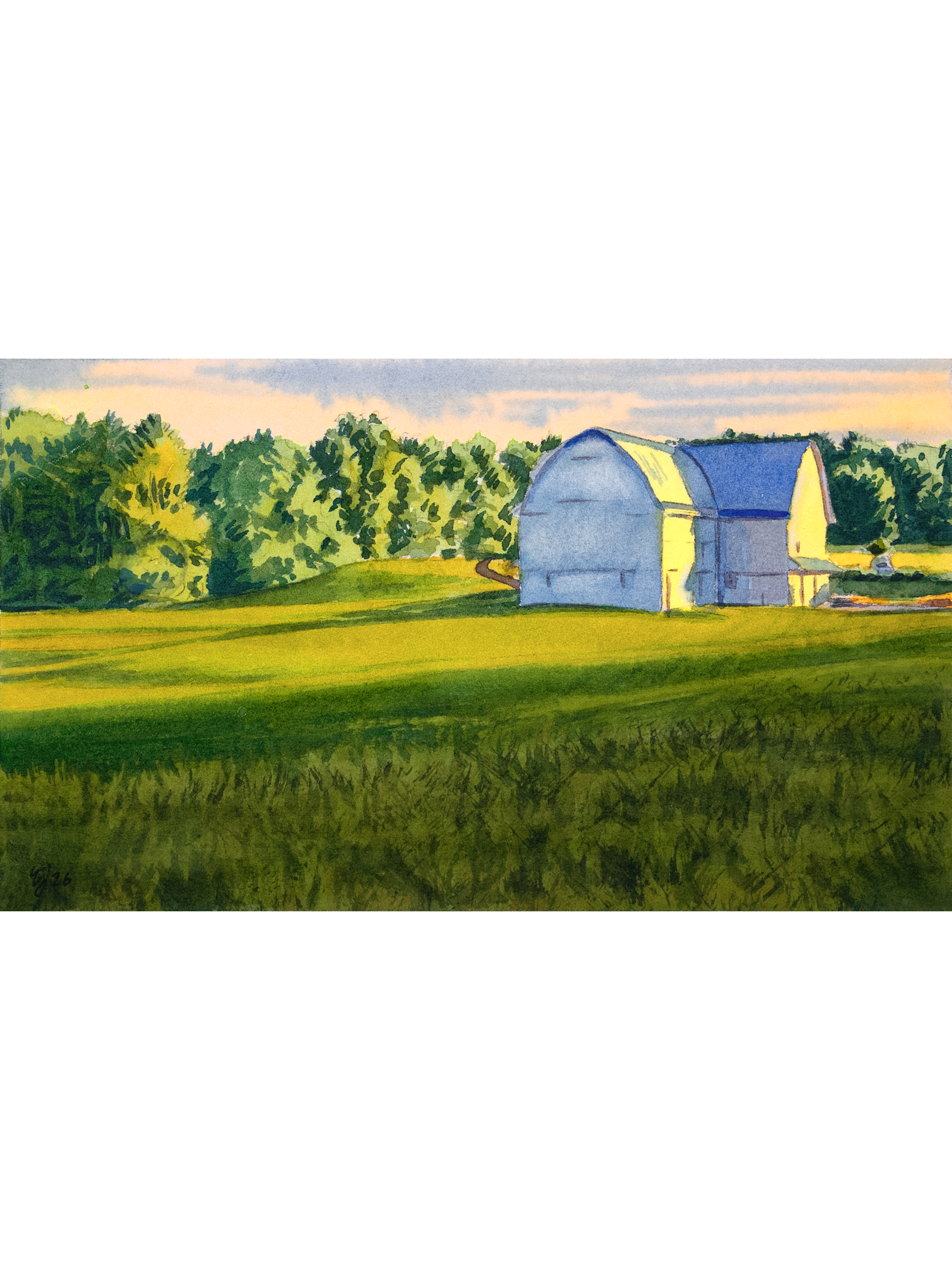 Freer Field Barn, 1 - Original Watercolor Painting