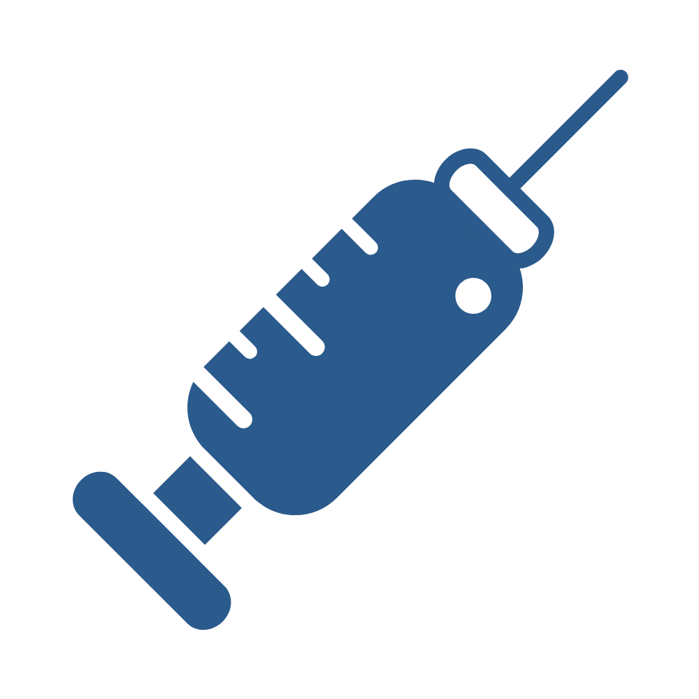 Icon of a syringe with a needle.