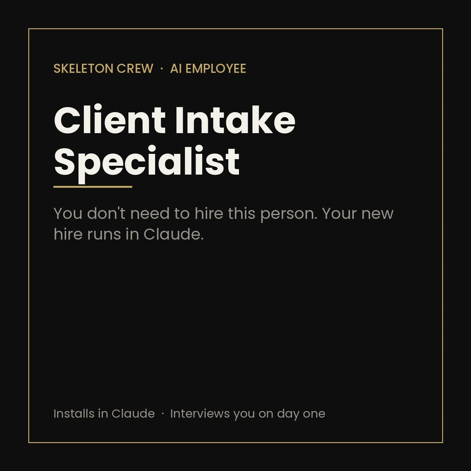 Client Intake Specialist Bot