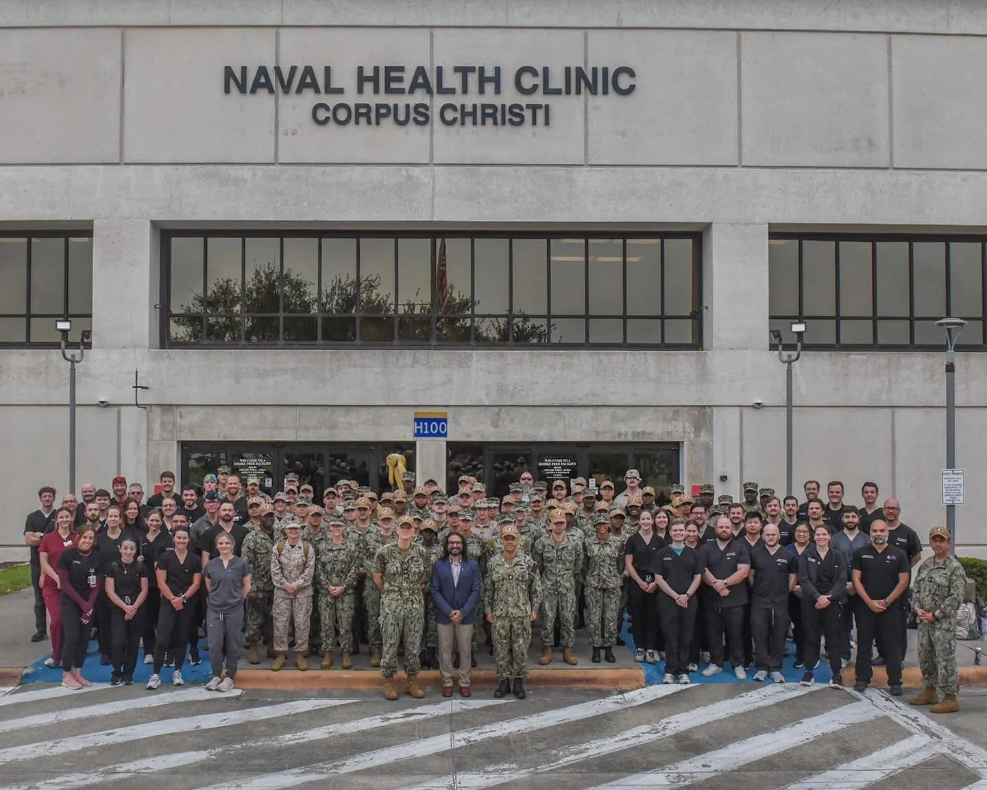 We have enjoyed continuing our partnership with the Naval Air Station/Naval Health Clinic for Tactical Combat Casualty Care training. Our residents, faculty, and rotating students led skills stations and helped with an elaborate mass casualty scenari