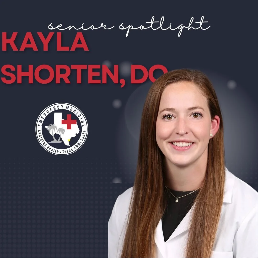 Our next ✨SENIOR SPOTLIGHT✨ is Dr. Kayla Shorten! 

✨Plans after residency: working at Memorial Hermann in The Woodlands, TX 

✨Favorite part of our program: The culture can&rsquo;t be beat. We laugh and joke around all the time and truly enjoy each 