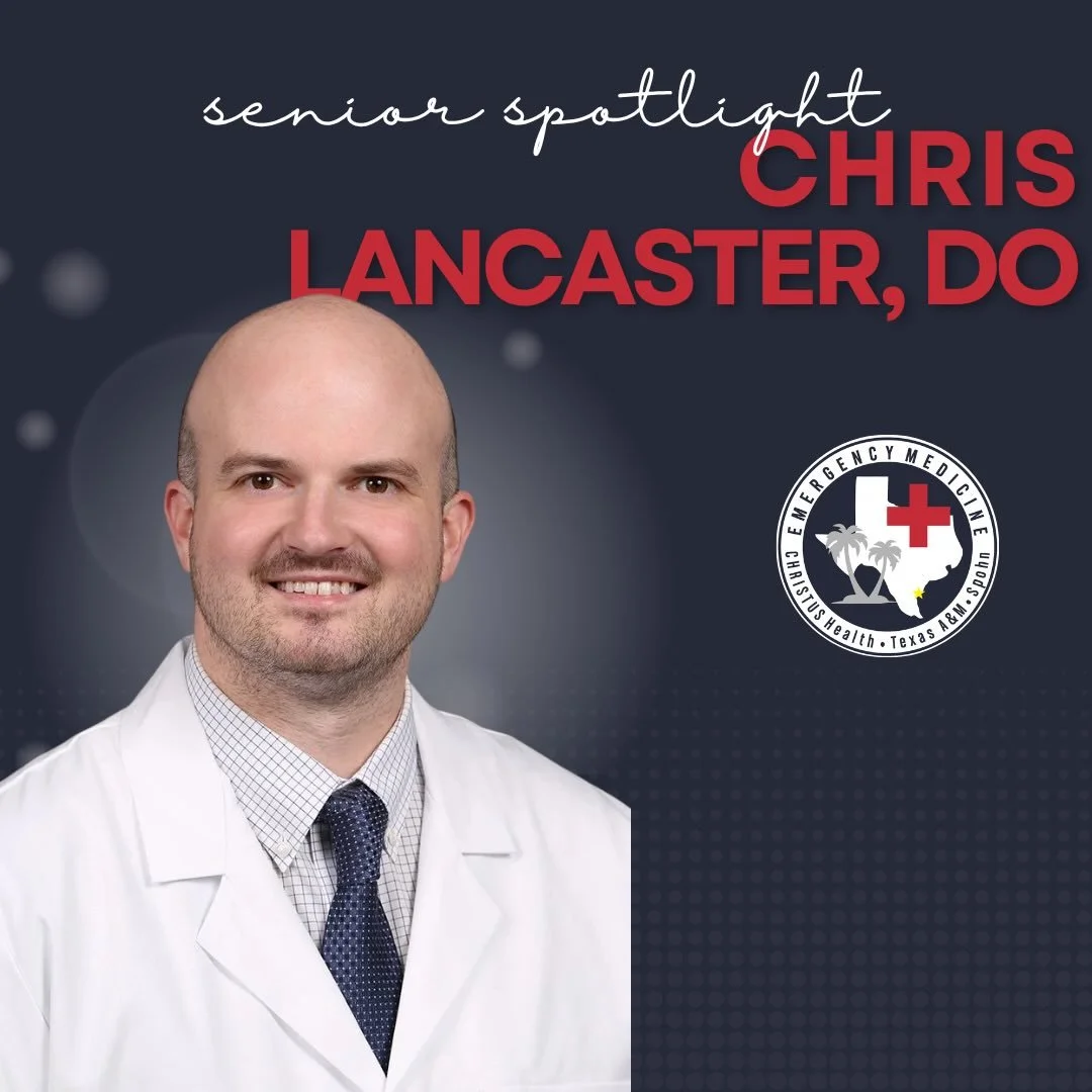 For our next ✨SENIOR SPOTLIGHT✨ we have Dr. Lancaster! 

✨Plans after graduation: I&rsquo;ll be joining a tight-knit democratic group that staffs the Emergency Departments in Abilene, TX. The regional reach and the collegial structure of the group we