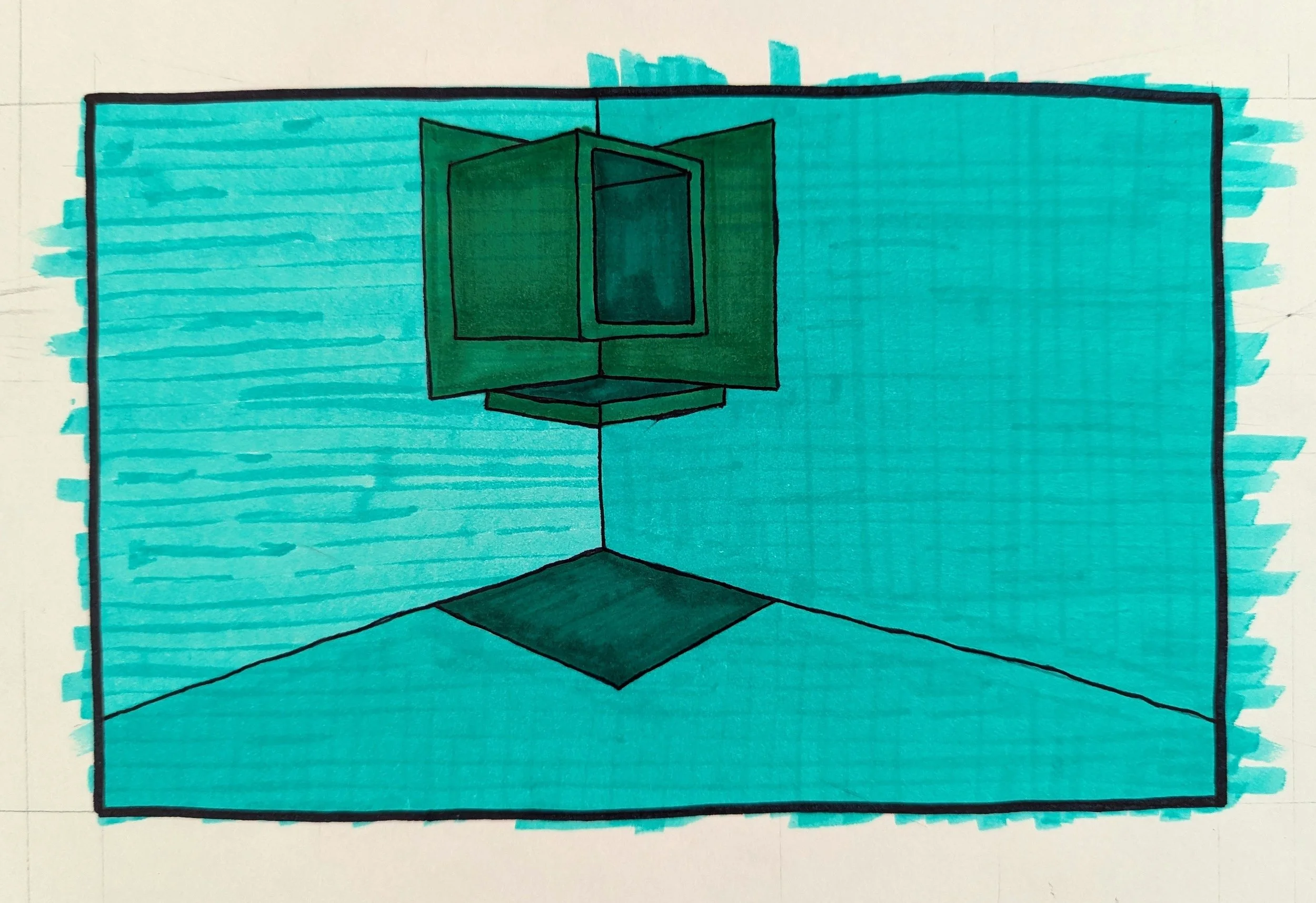 pen on paper, 21 x 30cm