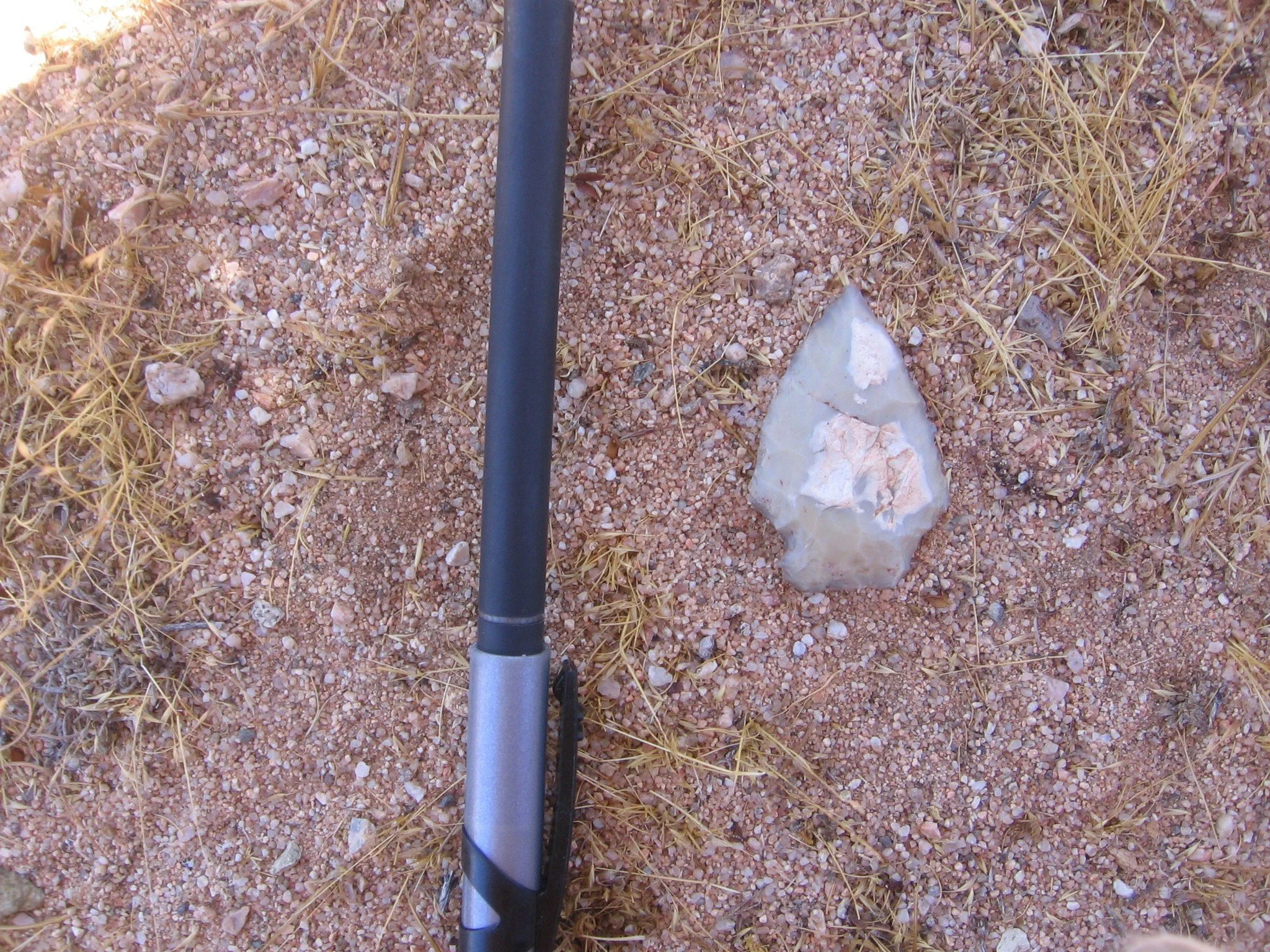 Check out this projectile point we found in the western Mojave, just east of the Sierra Nevada mountains! 

While this was an isolated find, the area itself is fascinating. It's home to several prehistoric lithic quarries and vernal (intermittent) po