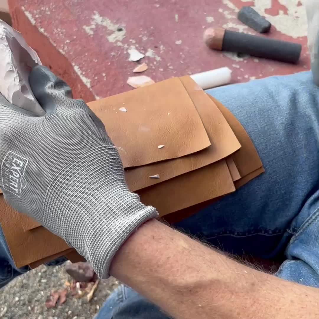 BCR's very own @nicholas.shepetuk knapping on the job! Over the last handful of years, Nick has practiced flint knapping and transformed rough stones into pieces of art. Archaeologists learn to flint knap to get inside the heads of people that produc